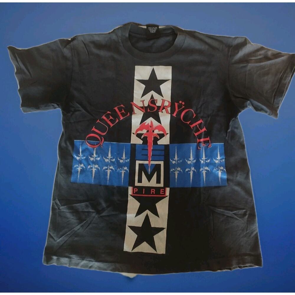 Queensryche Band Heavy Metal Vintage Tshirt XL Black No Rips Or Stains